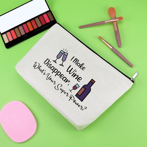 Wine Lovers Gifts Wine Drinker Gifts Makeup Bag Wine Gifts for Mom Wife Sister Friendship Gifts Wine Gifts for Wine Lovers Appreciation Gifts for ...