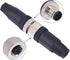 Aviation Connector Plugs,Lonlonty Ethernet M12 Connector Field Wireable IP67 Waterproof Straight 4 Pin A Code Unshield Male Plug for Cable AC 250V...