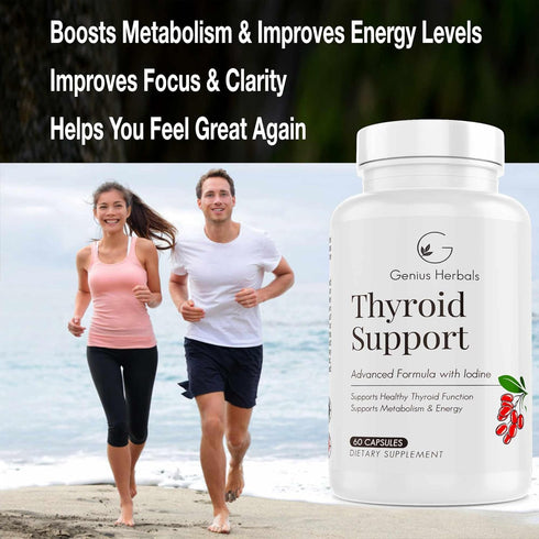 Thyroid Support - Advanced Formula with Iodine, Supports Metabolism & Energy, Supports Healthy Thyroid. Non-GMO Thyroid Supplement - 60 Capsules...
