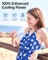 SWEETFULL Portable Misting Fan - 180° Foldable Handheld Personal Fan with Mist Spray, 3 Speeds, 30ml Water Tank, USB Rechargeable for Travel, Outd...