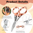 2 Pcs Folding Scissors, Portable Travel Scissors, Safe Small Scissors Stainless Steel Retractable Mini Scissors Glasses-Shaped Telescopic Cutter f...