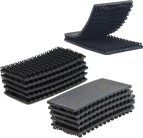 Dual Lock Fastener 1in x 2in 8pcs, Reclosable Interlocking Tape Heavy Duty EZ Pass Holder, Adhesive Hook Lock Sticky Back Mushroom Mounting Tape B...