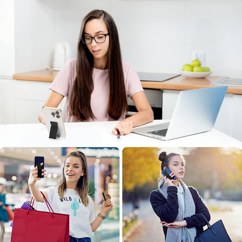 3 Pack Cell Phone Kickstand, Multi-Angle Kickstands, Horizontal & Vertical Phone Stand, Ultra Slim Phone Stand Stick on Phone Kickstand Holder for...