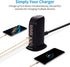 6-Port USB Wall Charger Desktop Charging Station Quick Charge,Compatible with lphone15, 14,13, 12, 11, XS, XR, X, SE, 8, 7, Ipads, Samsung Galaxy,...