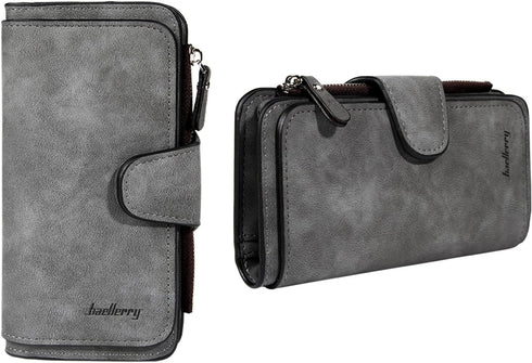 Wallet for Women RFID Blocking Clutch Purse Long Ladies Credit Card Holder Organizer(Dark Grey)...