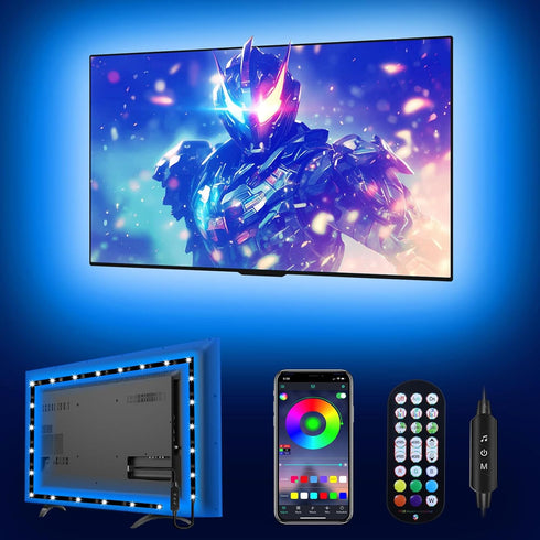 LED Lights for TV Led Backlight, 13.1ft USB RGB TV Led Light Strip for 40-65 inch TV Behind Lighting Color Changing Led TV Lights with Remote Musi...