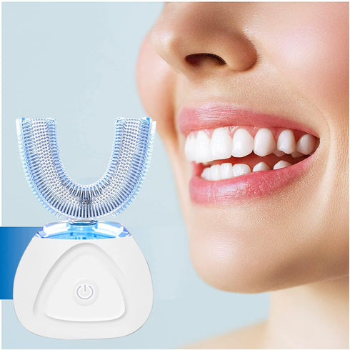 360 Ultrasonic Toothbrush, Automatic Toothbrush Auto Sonic Toothbrush, Teeth whitening Brush with Timer & Wireless Charging 360° Ultrasonic Electr...