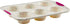 Trudeau Structure White Confetti Reinforced 6 Cup Jumbo Muffin Pan Silicone Bakeware...