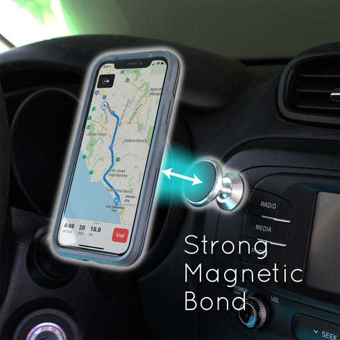 Magnetic Phone Mount for Flat Surfaces - Extra Strong support - Gold...