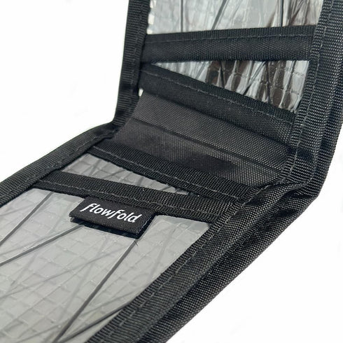 Flowfold Recycled Sailcloth Wallets - Vanguard Bifold Wallet, Front Pocket Wallet, Slim Minimalist Wallets Made in USA (Black Sailcloth)...