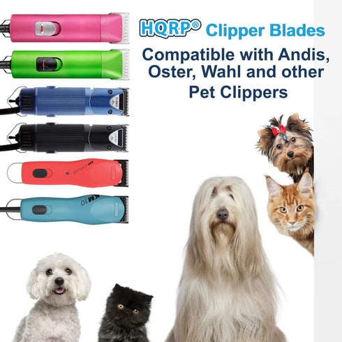 HQRP Animal Clipper Blade Compatible with Oster Size-10 CryogenX Professional 078919-046-005 78919-046 Pet Grooming 76918-126 Classic 76, Star-Teq...