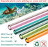 8 Pcs Reusable Glass Straws, 8"x8mm Eco-friendly Drinking Straws for Smoothies, Milkshakes, Tea, Juice, Cocktails - Multi-Color Mixed (8Pcs Bent)...