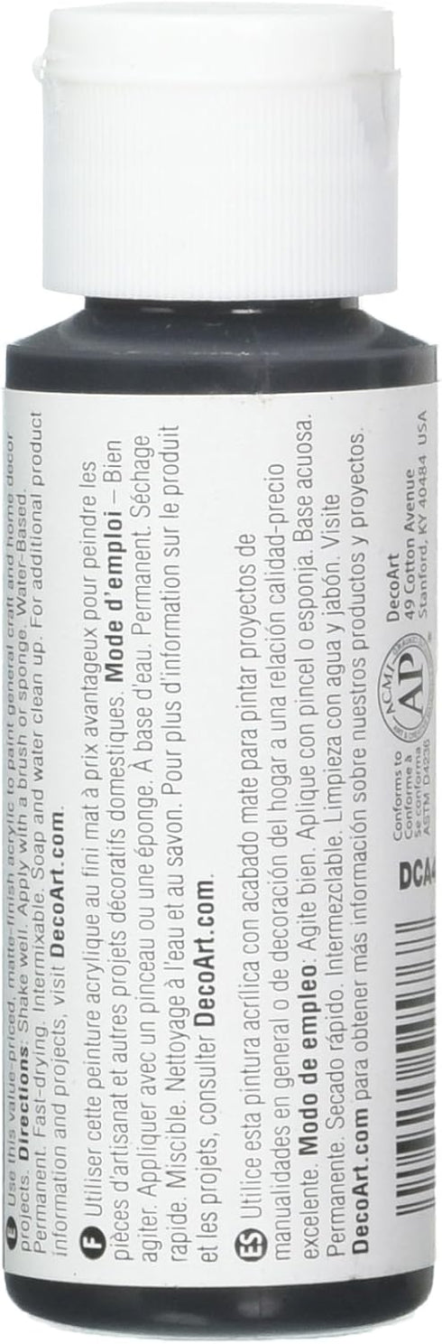 DecoArt Crafter's Acrylic Paint, 2-Ounce, Black...