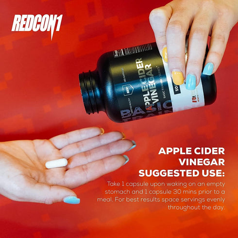 REDCON1 Apple Cider Vinegar Capsules - for Gut Health & Healthy Metabolism - Daily Antioxidant Supplement to Promote Healthy Gut - for Men and Wom...