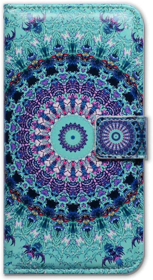 Case for iPhone 11, Green Mandala Design Flip Leather Case Wallet Cover with Credit Card Slot ID Card Holder Kickstand for iPhone 11...
