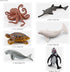 Ocean Sea Marine Animal Figure Toys Playsets 6 PCS Mini White Whale Sea Turtle Penguin Octopus Mermaid Model Toy Desktop Decoration Collection Par...