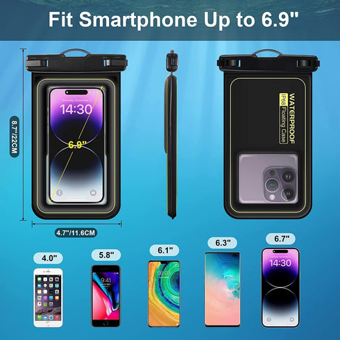 Waterproof Phone Pouch 7.2'', IPX8 Floating Underwater Cellphone Dry Bag Case Holder for iPhone 15 14 13 12 11 Pro Max XS Plus X Samsung, Phone Pr...