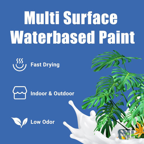 All-Purpose Paint, 5 Oz - Furniture and Cabinet Paint for Interior/Exterior - No Sanding, Quick Drying - Water Based Multi Surface Paint for Wood,...