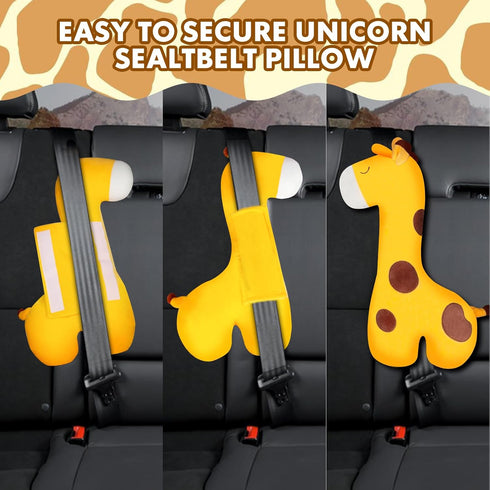 Barelove Seat Belt Cover Pillow for Kids, Car Seatbelt Cushion Shoulder Neck Support Protector Pad, Soft Stuffed Plush Travel Vehicle Safety Belts...