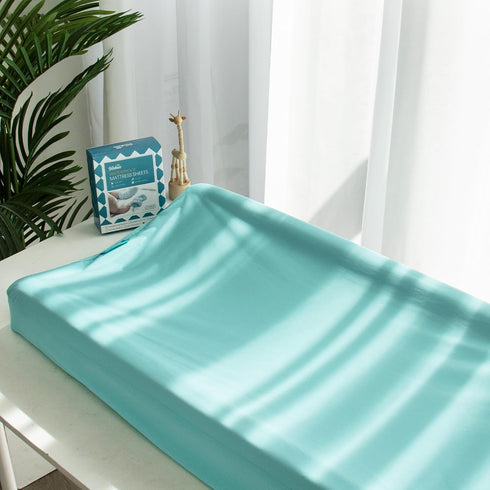 Changing Pad Cover Waterproof, 2 Pack Diaper Change Table Sheets for Baby Boys Girls, Fitted Cradle Sheets for 32"x16" Contoured Pad, Breathable &...