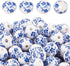 CHGCRAFT 200pcs 12mm Round Porcelain Beads Ceramic Loose Beads Handmade Porcelain Beads Printed Round Spacer Beads for DIY Jewelry Making Supplies...