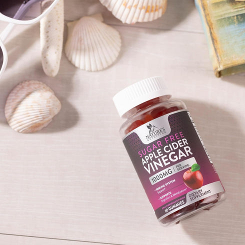 Nature's Nutrition Apple Vinegar Gummy for Weight Loss 1000mg - Vegan Apple Cider Vinegar Gummies for Detox & Cleanse, ACV Supplement Pills, Vitam...