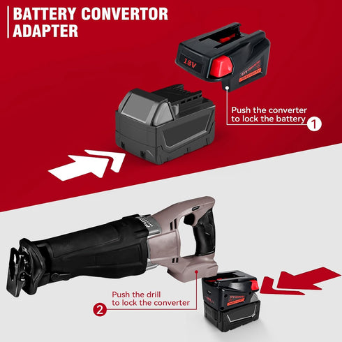 for Milwaukee M18 Battery Adapter convert for Milwaukee V18 48-11-2200 48-11-2230 Converter Power Tool...
