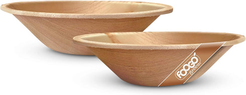 25 Disposable Mini Palm Leaf Bowls, 6.3 oz, Round 5" Small Dessert Bowls, Dip Bowls, Charcuterie Cups, Dipping Sauce Cups, Condiment cups, Eco-Fri...