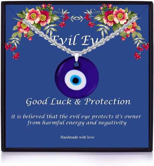 choice of all Evil Eye Necklace Blue Eye Necklace for Teen Girls Trendy Stuff Turkish Lucky Necklace Under 5 Dollar Gifts Womens Jewelry Clearance...