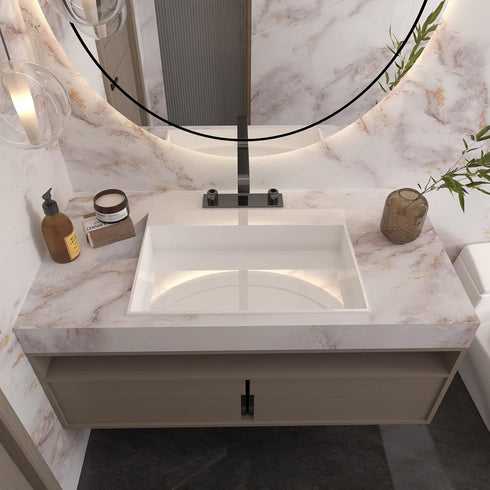Marble Contact Paper for Countertops Marble Wall Paper Matte Peel and Stick Wallpaper Removable Self Adhesive Granite Vinyl Film Waterproof Roll 1...