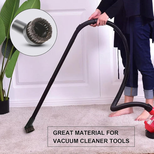 Vacuum Brushes 1.26inch Horse Hair Vacuum Attachment, 5.9inch Vacuum Floor Brushes Vacuum Cleaner Round Brushes with 1.06inch to 1.37inch Adapter,...