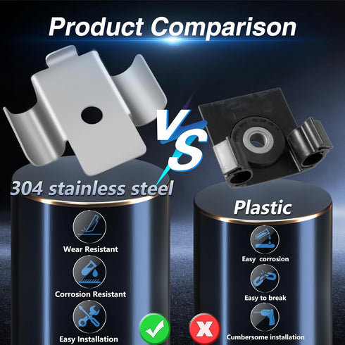 Upgraded Stainless Steel Parking Brake Cable Clip Retainer with Rubber Tubes Compatible with BMW 1 Series F20/F21, 2 Series F22/F23, 3 Series F30/...