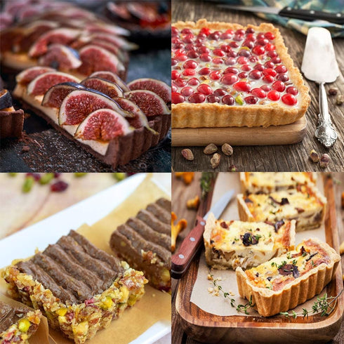 Mini Tart Pan Set of 6 Rectangular Non-Stick 4 Inch Quiche Pan Loose Removable Bottom Tart Pan for Pies, Quiche Bakeware, Cheese Cakes, Desserts...
