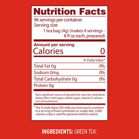 Luzianne Green Tea Bags, Family Size, 24ct Box (Pack of 1)...