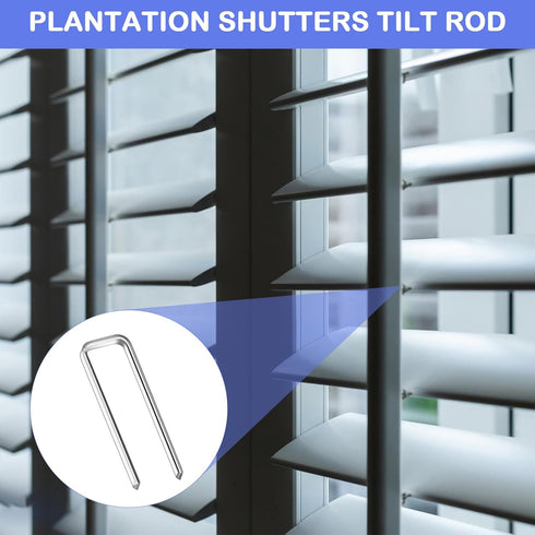 80 Pieces Repair Plantation Shutters Tool, Plantation Shutter Louvers Fasteners Hardware Kit Household Windows Blind Tilt Rod Staples Louvers Stap...