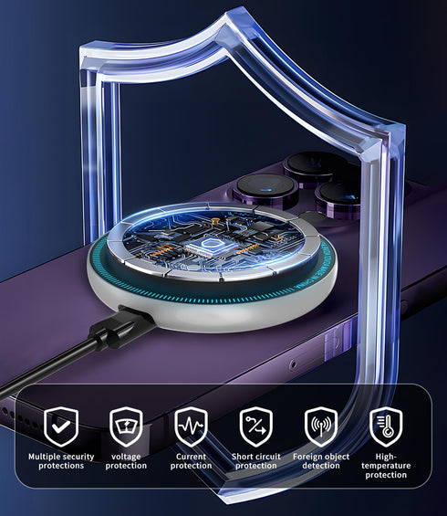 Magnetic Wireless Charger, 15W Fast Wireless Charging Pad with 20W GaN Type-C PD Adapter Compatible with iPhone 15/14/13/12, Silver......