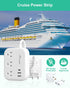 European Travel Plug Adapter, Alitayee EU/UK/US Travel Power Strip with 3 Outlets 3 USB Ports, International Universal Plug Adapter with 3ft Exten...