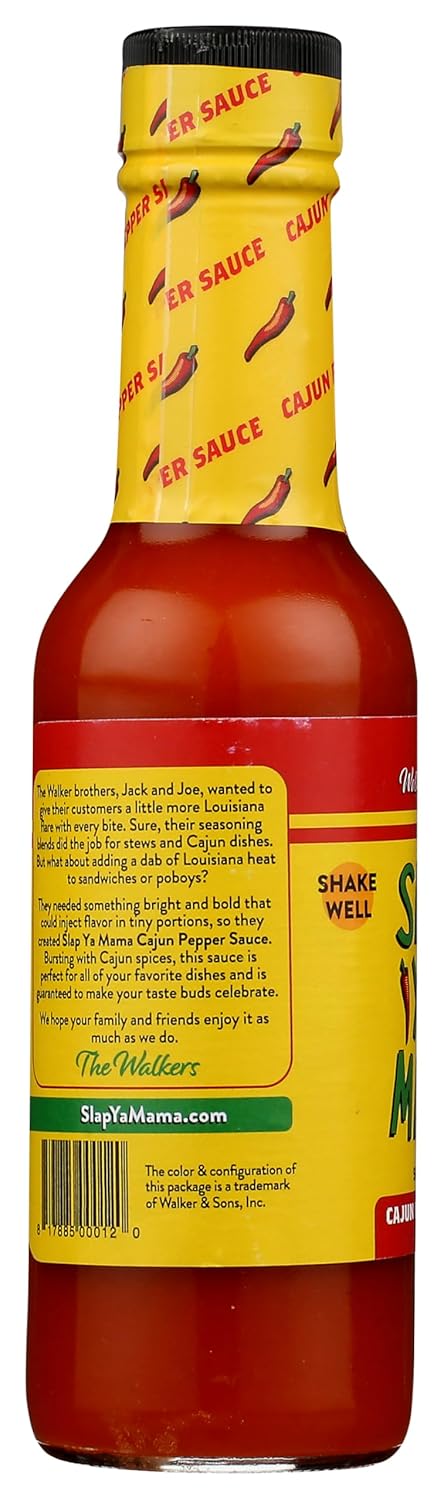 Slap Ya Mama Louisiana Style Hot Sauce, Cajun Pepper Flavor, 5 Ounce Bottle, Pack of 1...