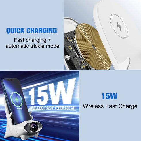 Portable Mini Chair Wireless Charger Phone Holder,Wireless Fast Charger Multifunctional Phone Holder, Multifunctional Wireless Fast Charging Stati...