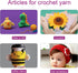 3 Pack Crochet Yarn with Crochet Hook - Worsted Medium Yarn for Crocheting - Easy-to-See Stitches Cotton-Nylon Blend Beginner Knitting Yarn for Ad...