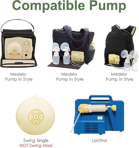 Maymom Pump Parts 2X Detachable Breastshield (24mm) with Valve Membrane and Maymom Connector,Compatible with Medela Breast Pump Parts...