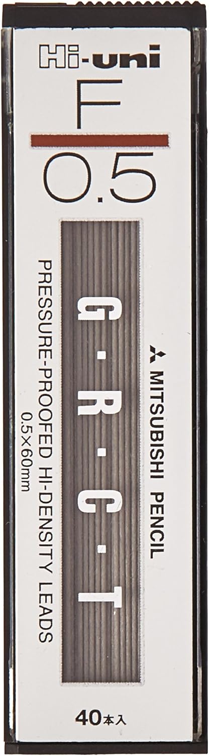 Uni Mechanical Pencil Lead Hi 0.5 mm, F, 60 mm x 40 Lead (HU05300F)...
