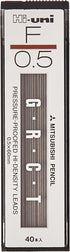 Uni Mechanical Pencil Lead Hi 0.5 mm, F, 60 mm x 40 Lead (HU05300F)...