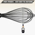 Silicone Whisk,Kitchen Silicone Whisks for Cooking Non Scratch,Wisking Tool Metal Wire Stainless Steel Whisk Egg Bread Silicone Wisk,Small Mini He...