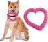 Pink Cute Dog/Cat Chew Toys, Dog Toys for Chewers, Heavy Duty Dental Dog Rope Toy for Dogs, Creative Love Heart Shaped Interactive Rope Dog Toys, ...