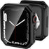 Rugged Case Compatible with Apple Watch Series SE 6 5 4 40mm with Tempered Glass Screen Protector, Rhombus-shaped Hard PC Bumper Protective Cover ...