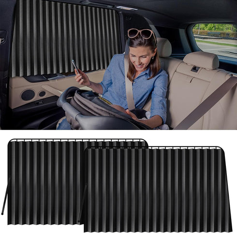 XCBYT Car Window Shades - Car Curtains Side Window Sun Shades 99% UV Protection Privacy for Breastfeeding Taking a nap Changing Clothes Camping 2 ...