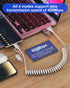 USB C Cable Apple Charger 4 in 1 - PD 60W/27W USB C Fast Charging & Data Sync Multi Charger Cord, 6FT Coiled Lightning Cable to USB for iPhone/Pad...