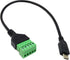 Poyiccot Micro USB Screw Terminal Block Connector, Micro USB Male to 5 Pin/Way Female Bolt Screw Shield terminals Pluggable Type Adapter Connector...
