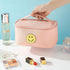 Preppy Patch Makeup Bag Leather Cosmetic Bag Large Makeup Pouch, Portable Waterproof Travel Toiletry Organizer,Cute Preppy Makeup Bag for Women Gi...